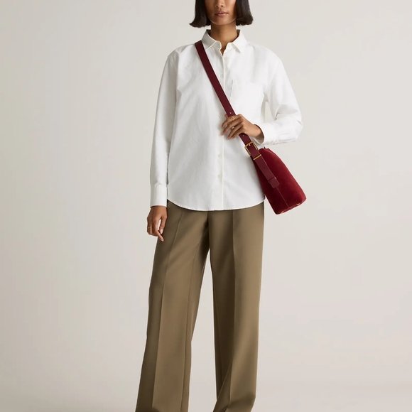 Quince Burgundy Suede Shoulder/crossbody Bag - Picture 11 of 13